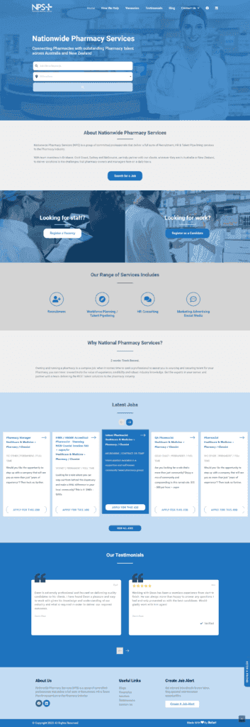 RecruitWizard Wix Integration 38 Nationwidepharmacyservices Full Page