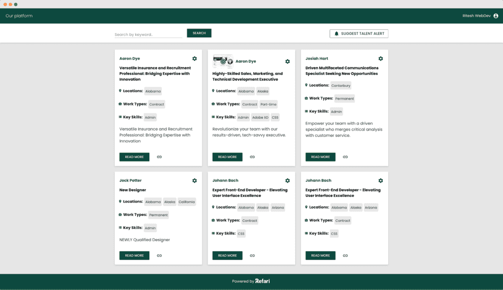 TalentReach : Powerful Candidate Showcase Platform for Recruitment Agencies